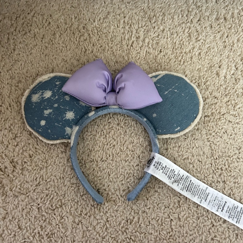 Disney Parks Denim and Purple Ear Headband